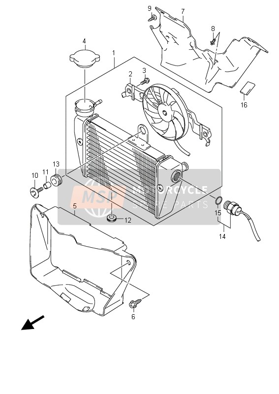 Suzuki UX150 SIXTEEN 2008 Radiateur pour un 2008 Suzuki UX150 SIXTEEN